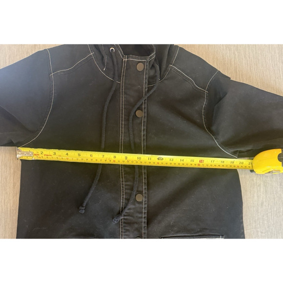 ModCloth Womens Anorak Utility Jacket Size M Hood Chore Trench Outdoor Hiking - Picture 12 of 13